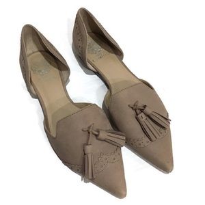 Vince Camuto Halley Leather Tassel D’orsay Flats